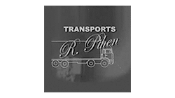 Logo blanc et gris Transports Pihen